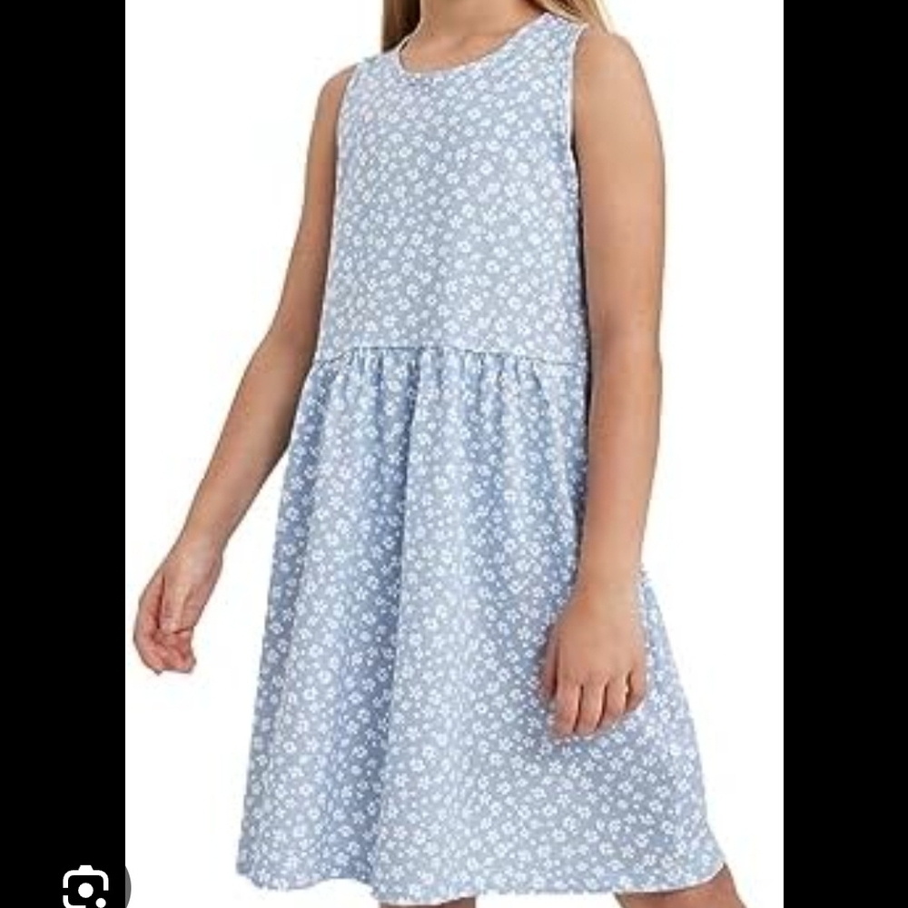 H&M Sky Blue Floral Casual Dress